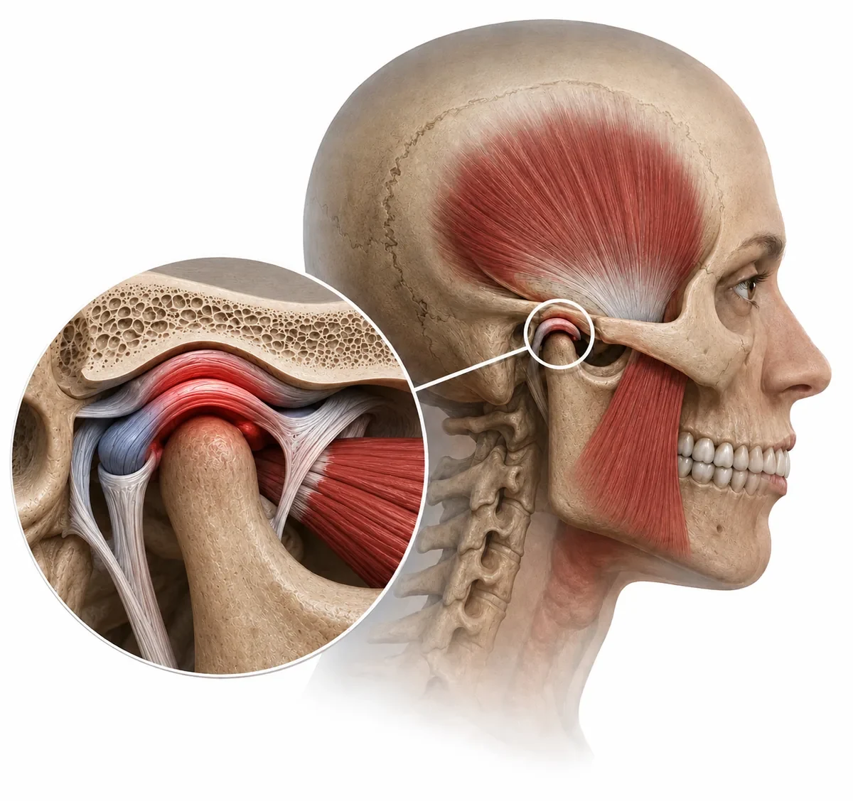 Anatomía de la articulación temporomandibular